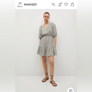 [NWT] Mango picnic summer checkered dress